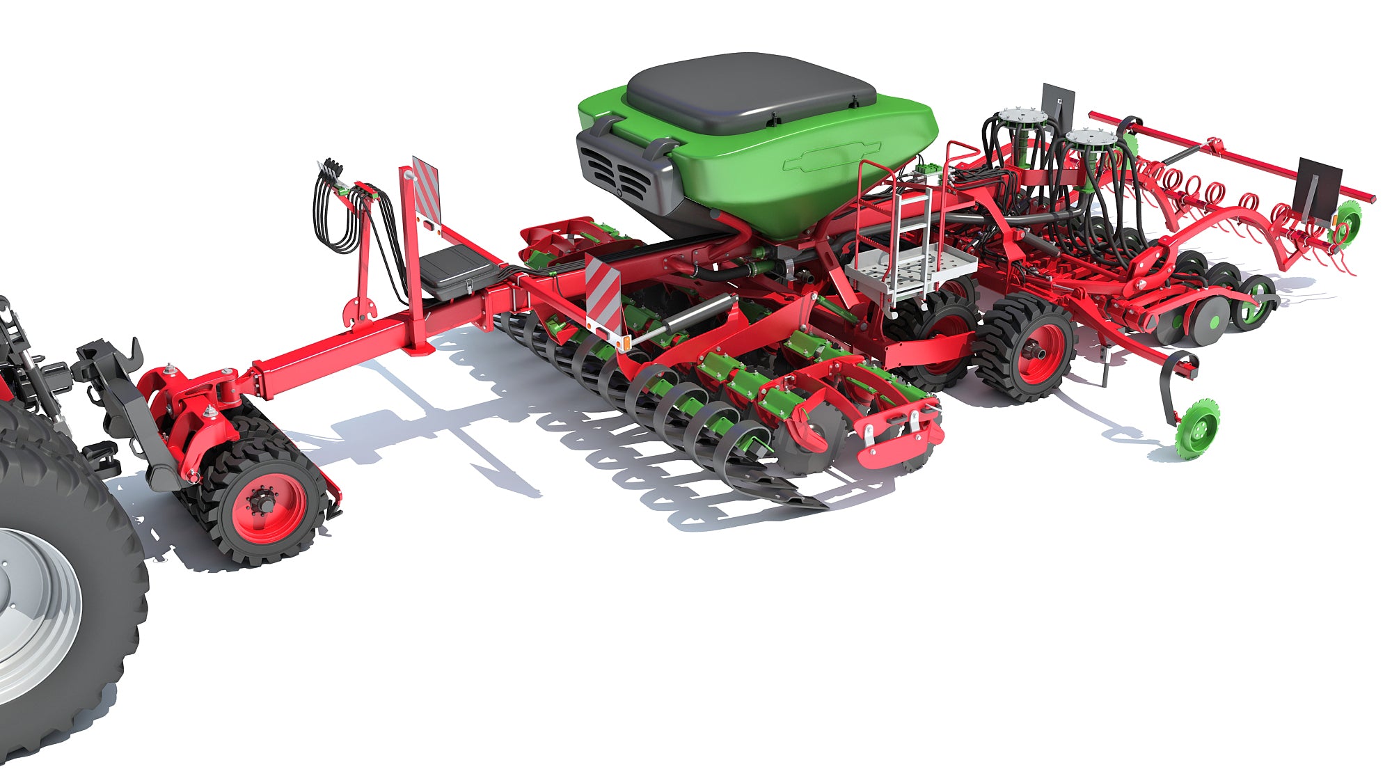 Seed Drill with Articulated Tractor
