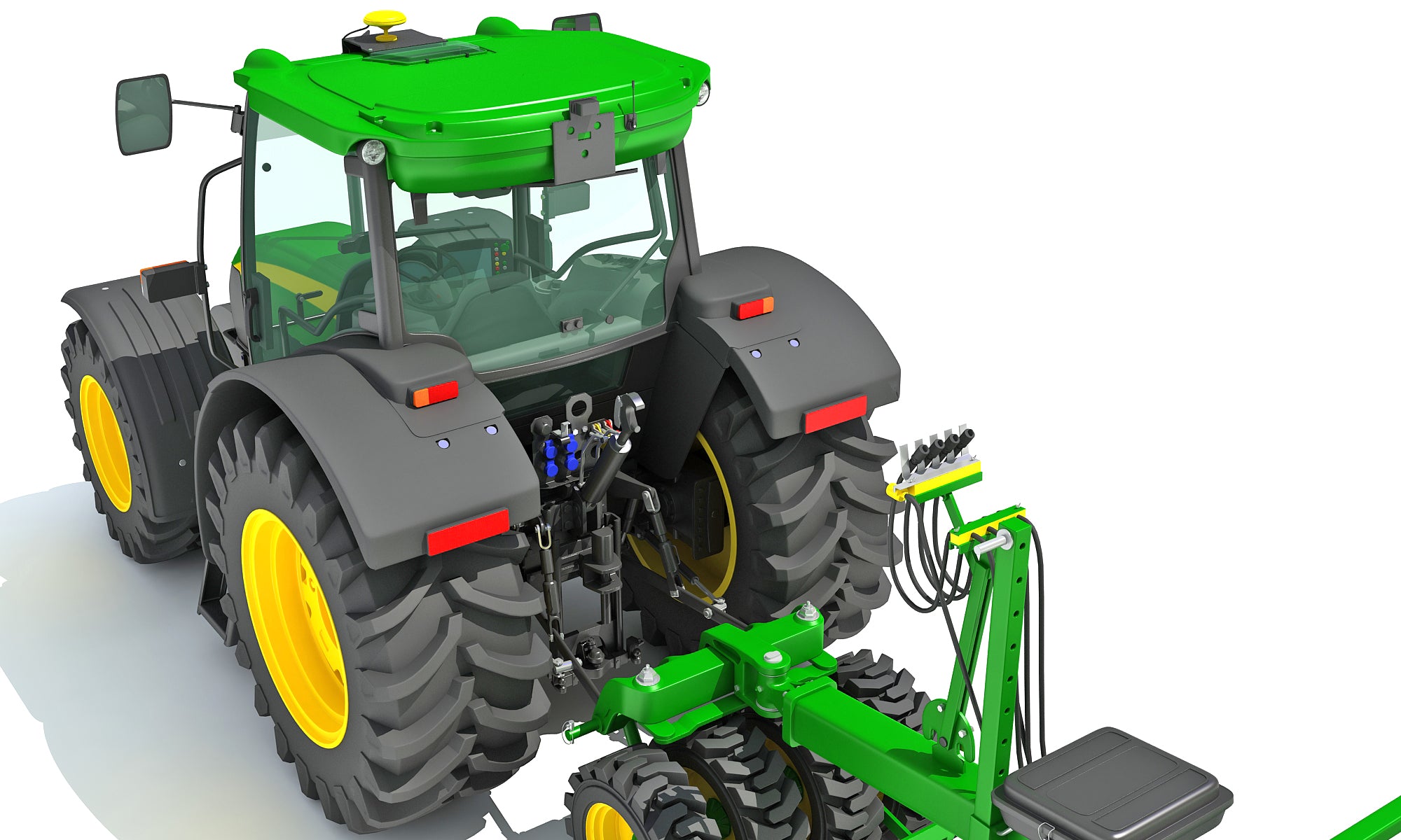 3D Deere Drill Tractor Models