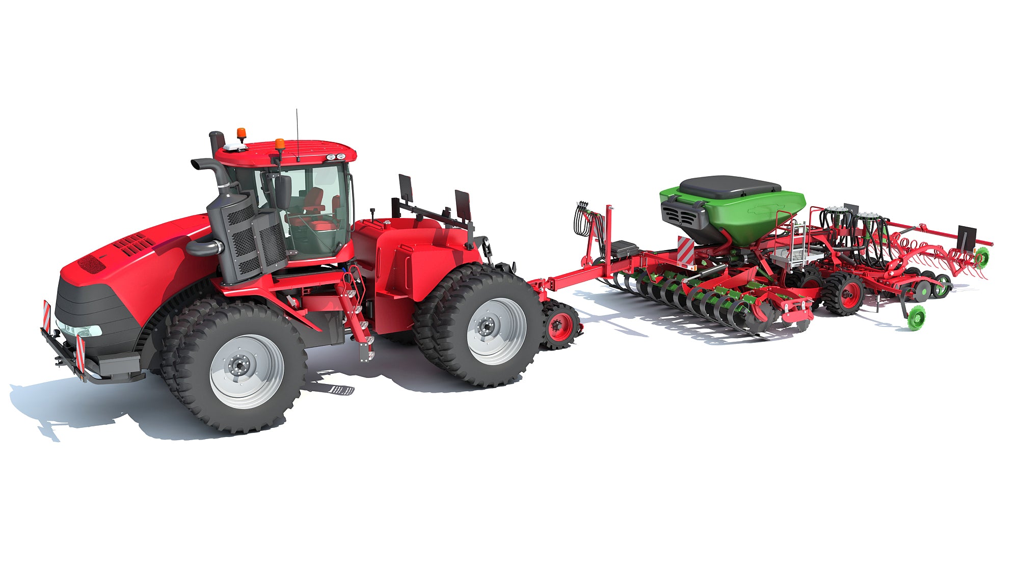 Seed Drill with Articulated Tractor