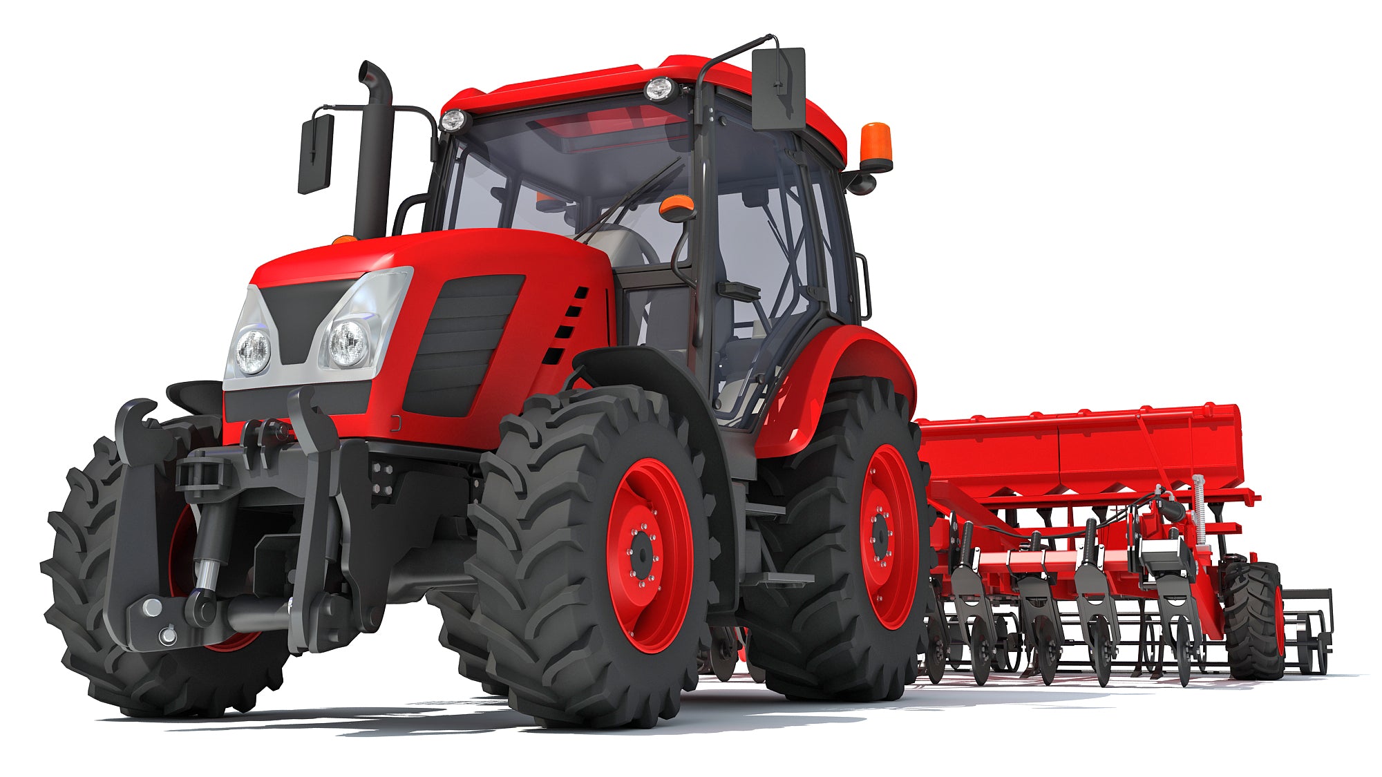 Tractor with Seed Drill