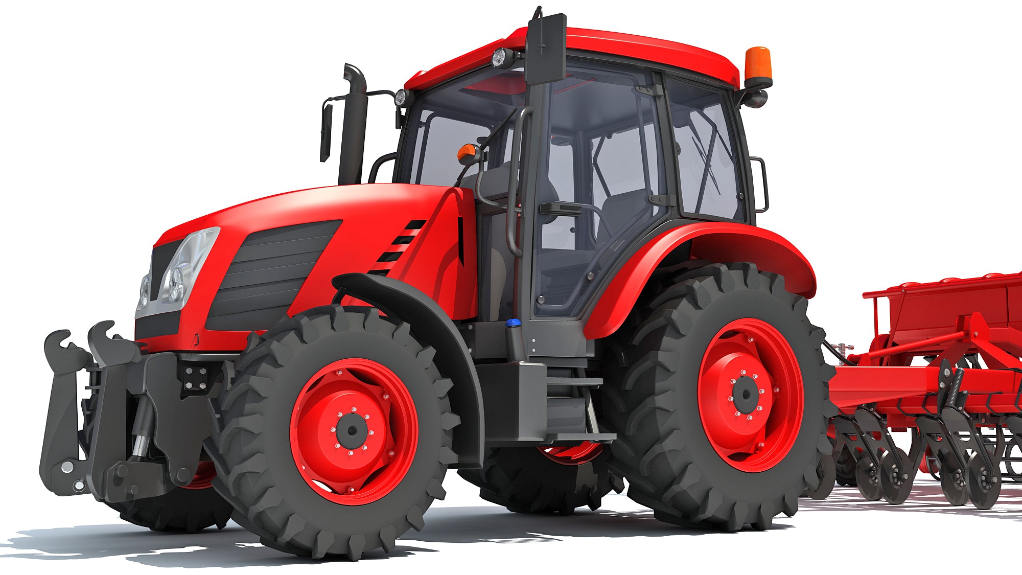 Tractor with Seed Drill