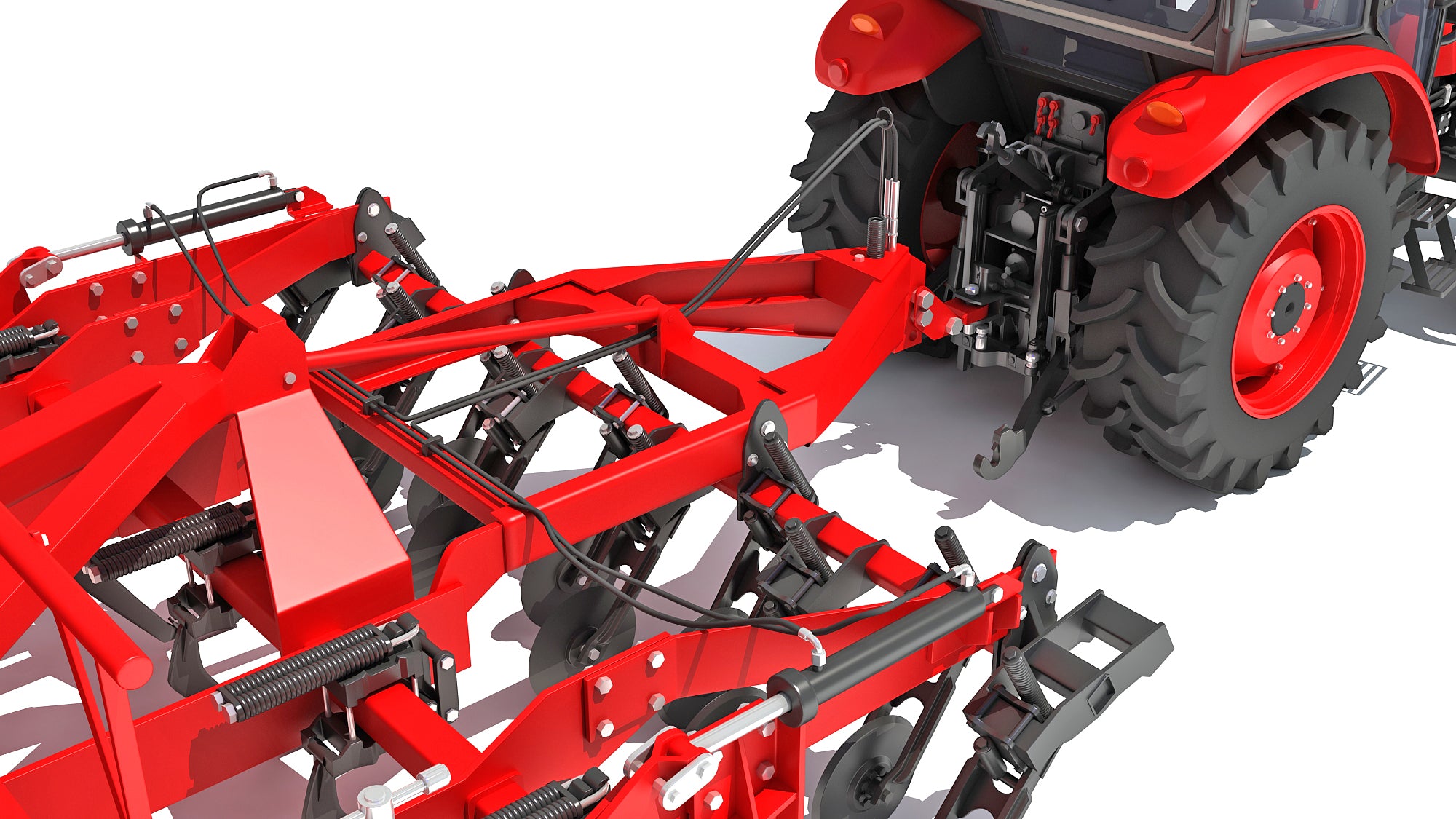 Tractor with Seed Drill