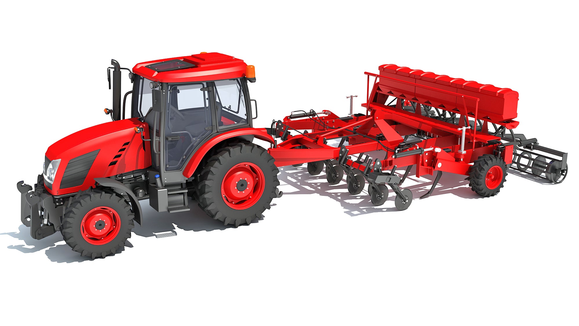 Tractor with Seed Drill