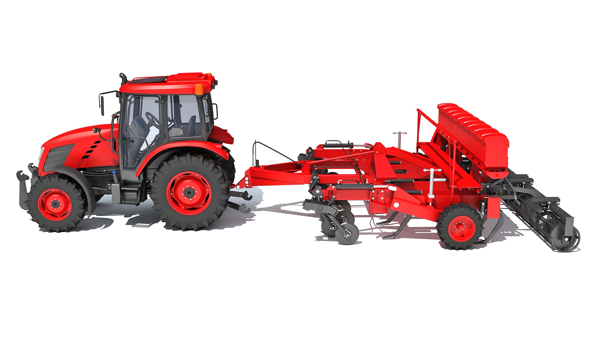 Tractor with Seed Drill