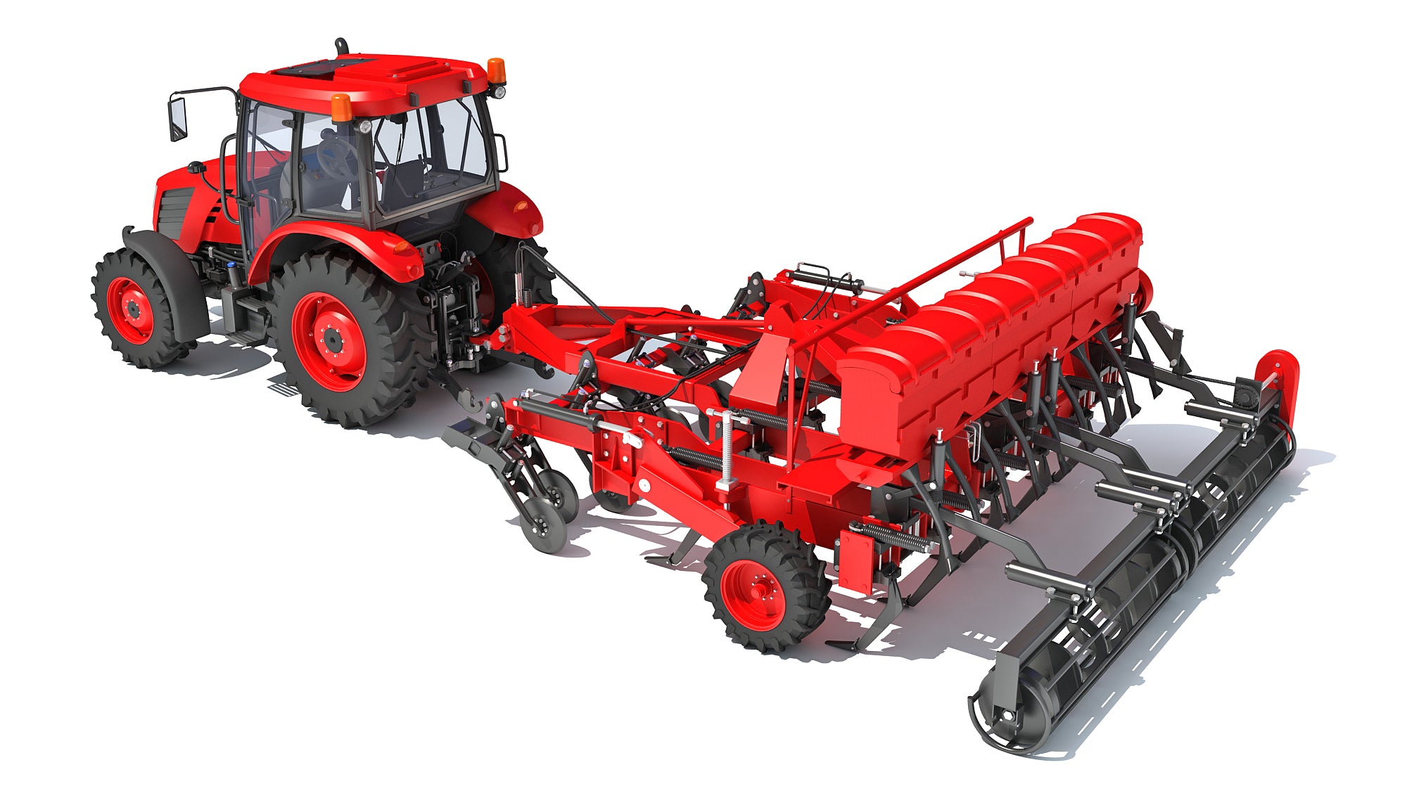 Tractor with Seed Drill