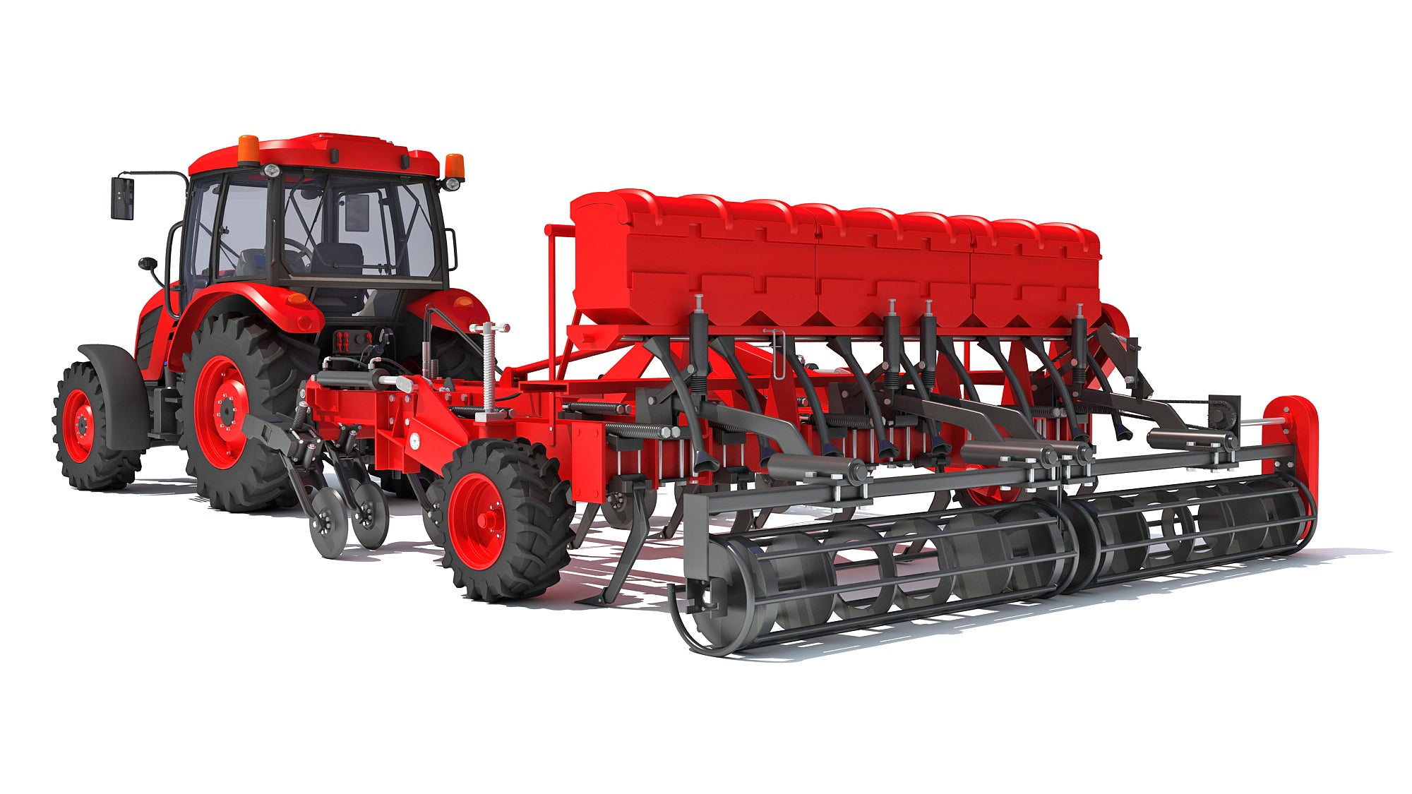 Tractor with Seed Drill