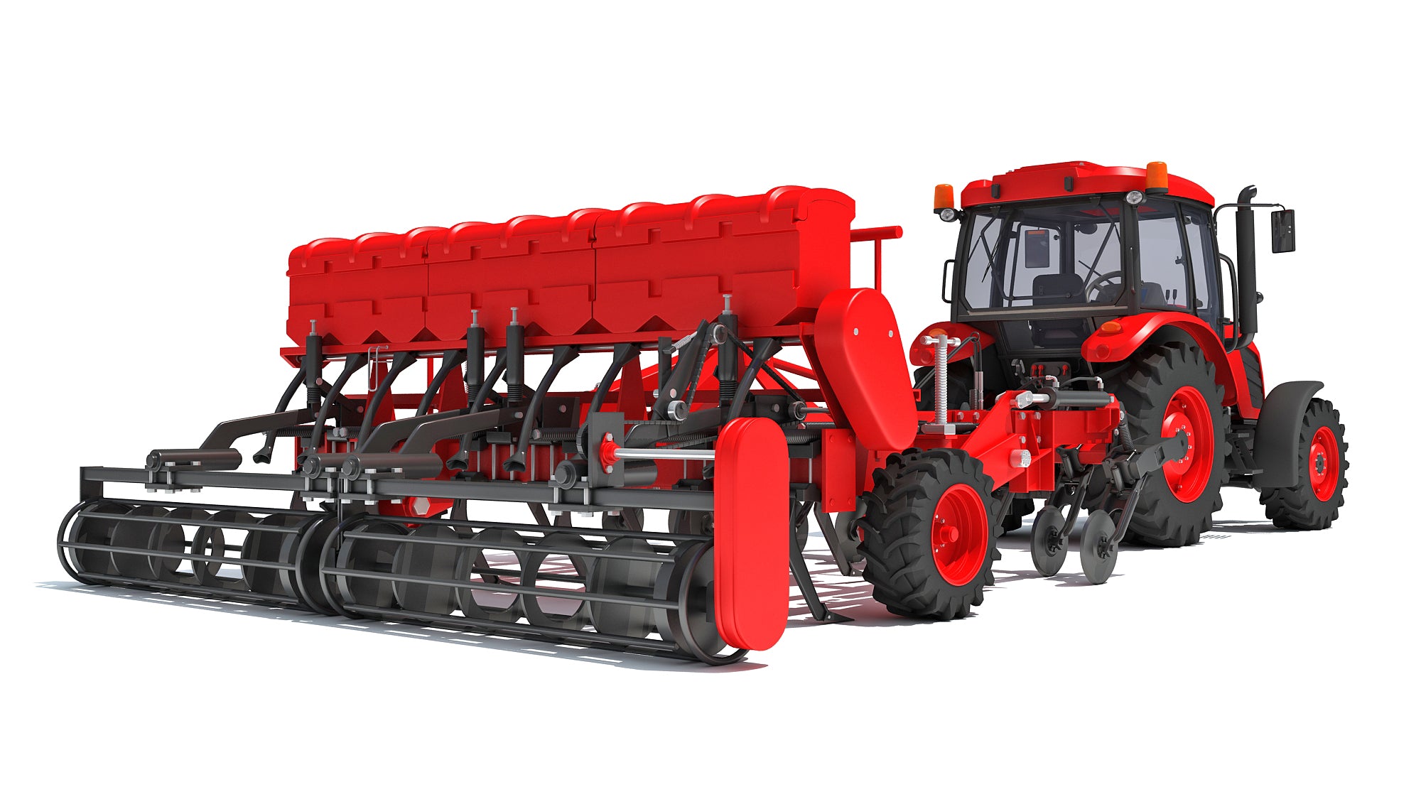 Tractor with Seed Drill