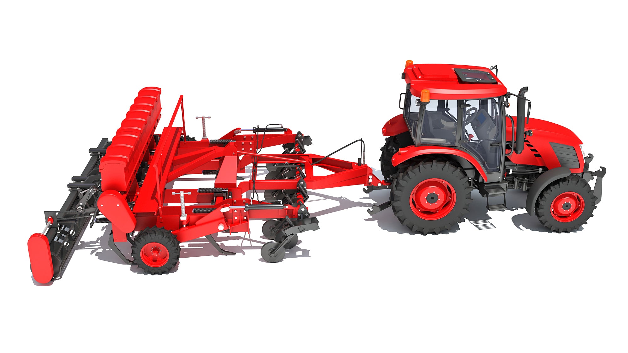Tractor with Seed Drill