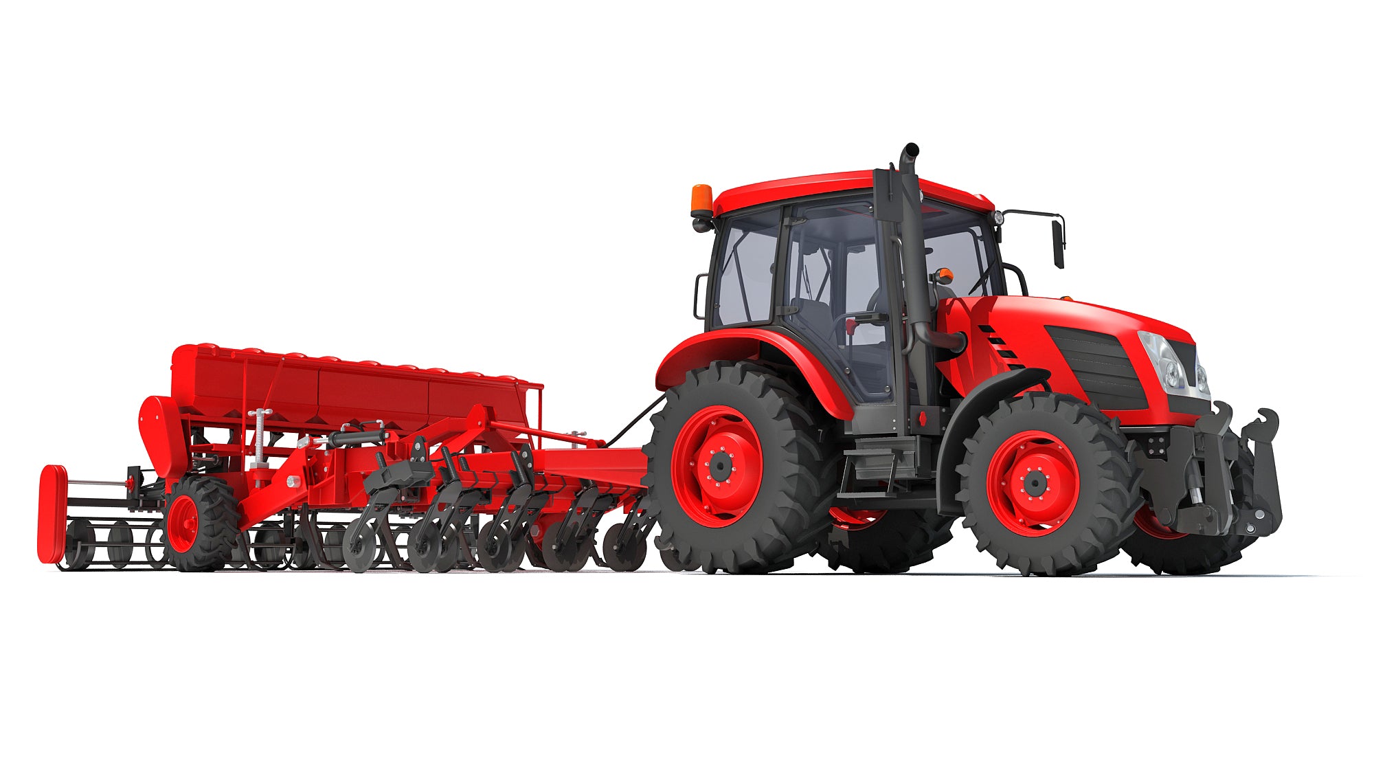 Tractor with Seed Drill