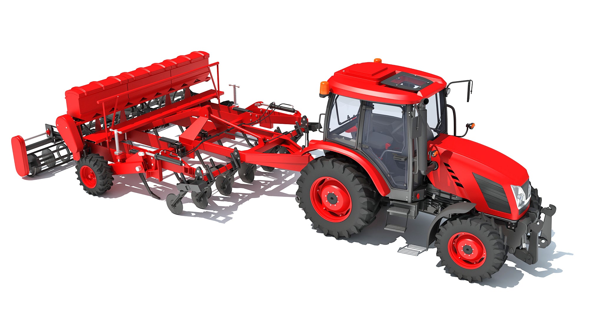 Tractor with Seed Drill