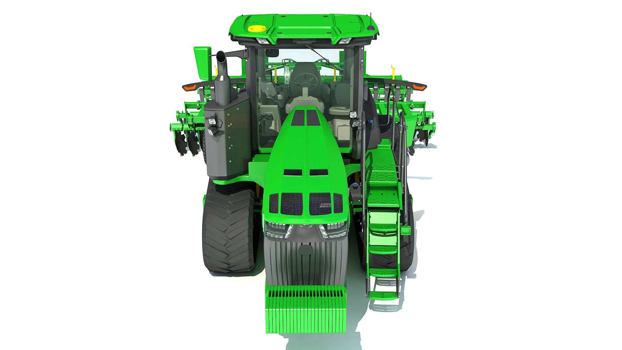 Tractor with Trailed Disc Harrow