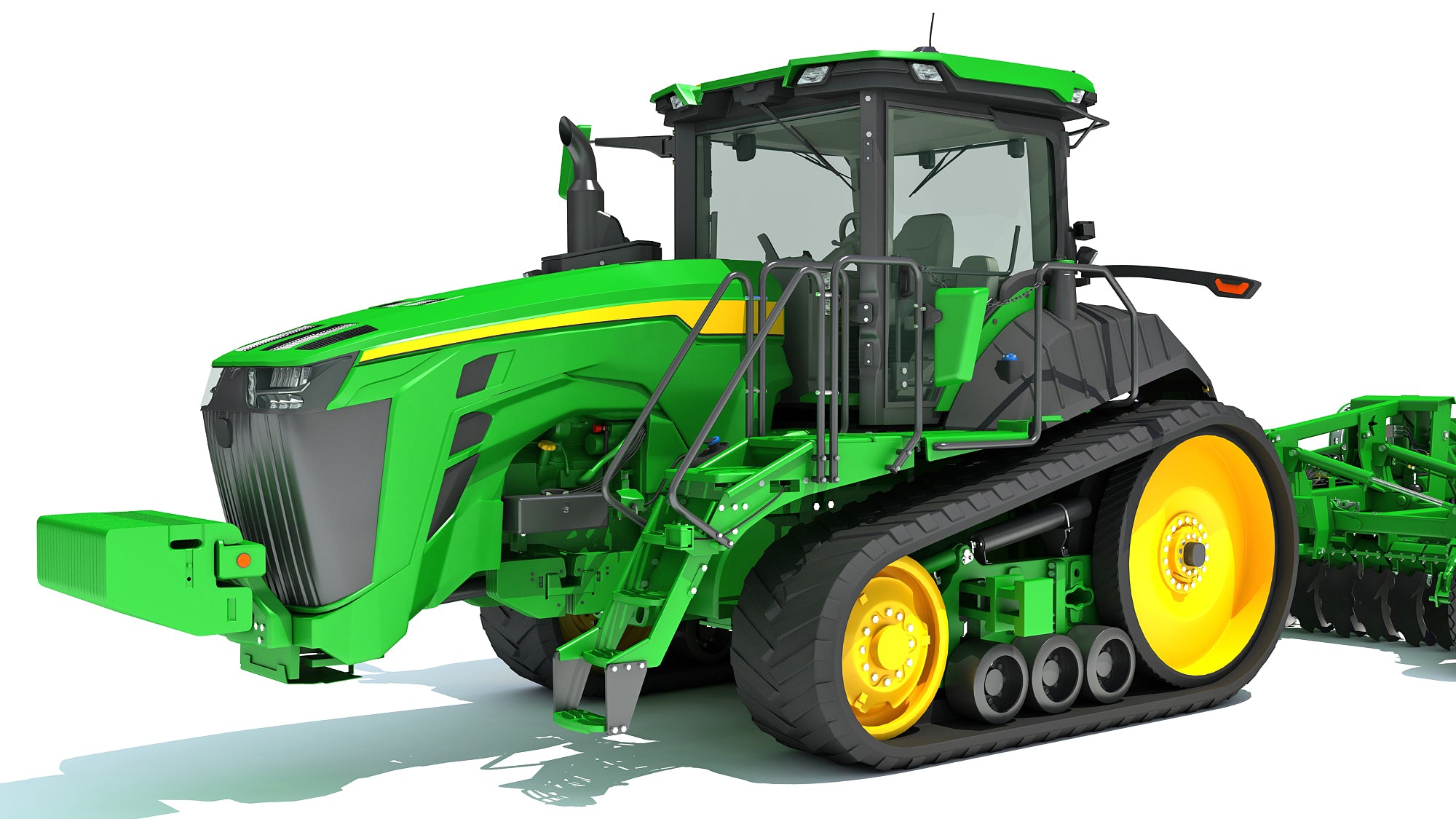 Tractor with Trailed Disc Harrow