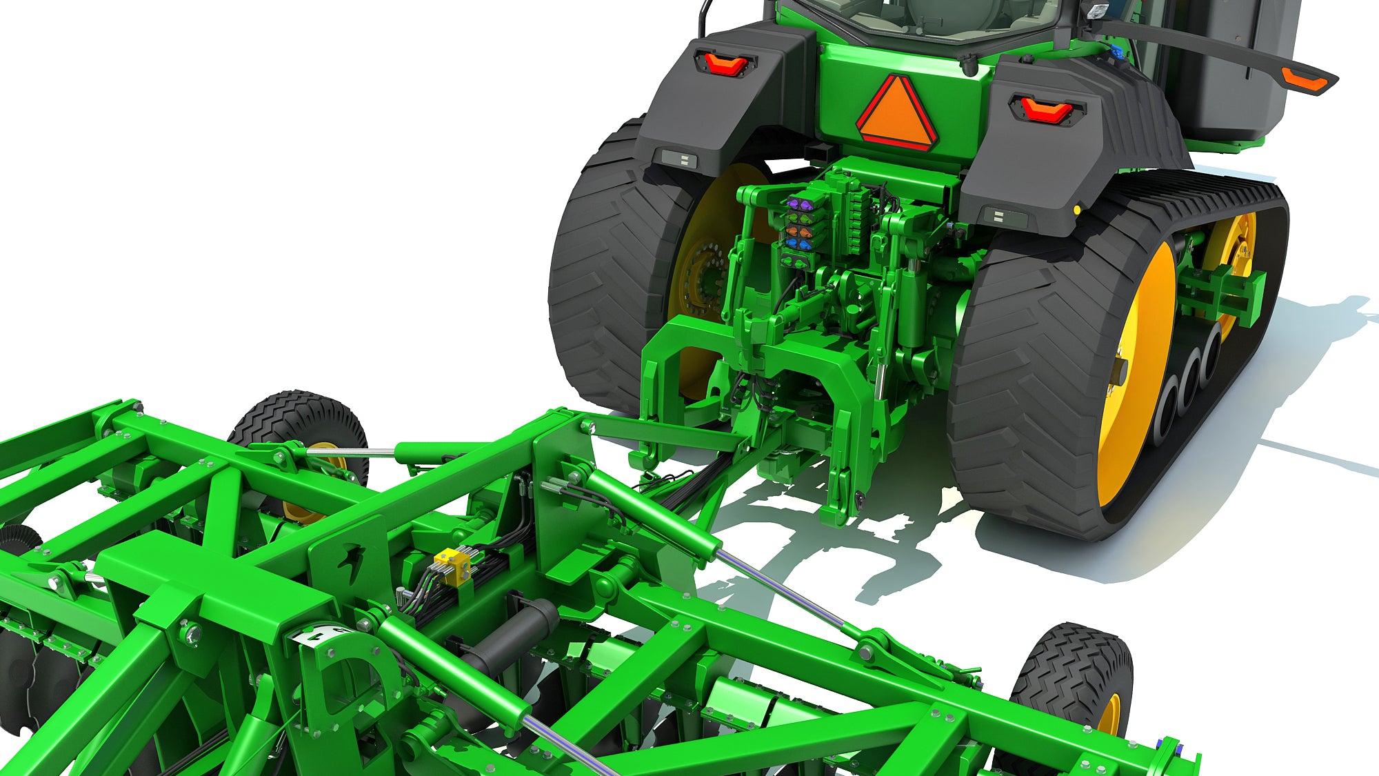Tractor with Trailed Disc Harrow