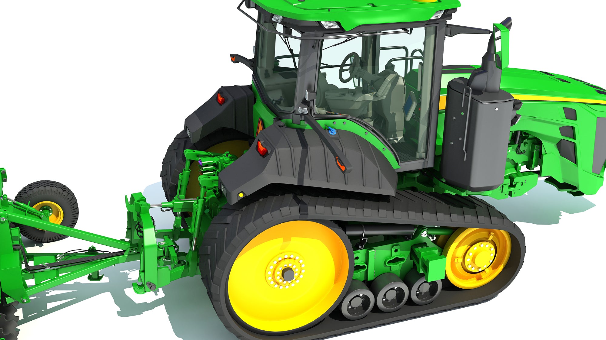 Tractor with Trailed Disc Harrow