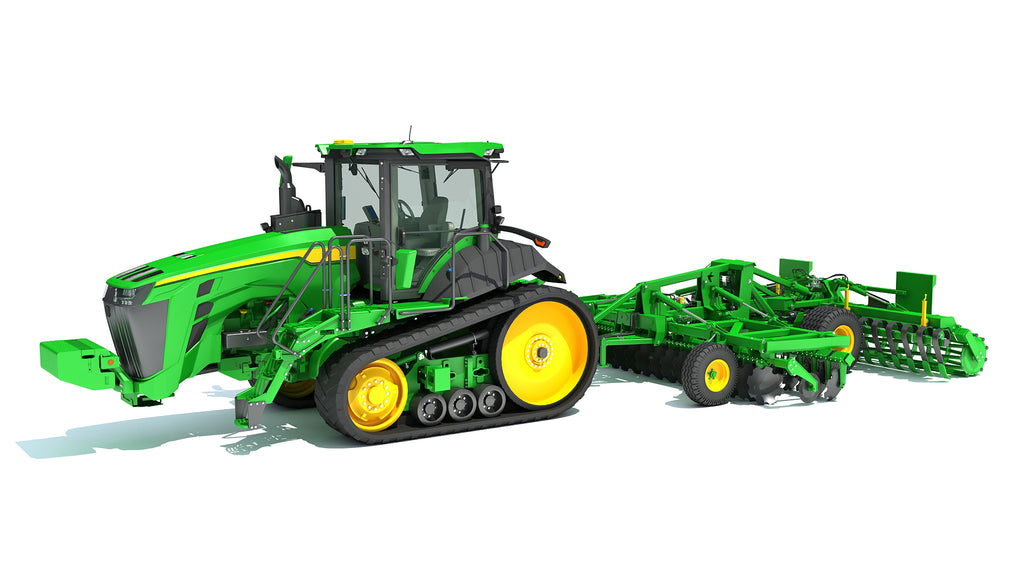 Tractor with Trailed Disc Harrow