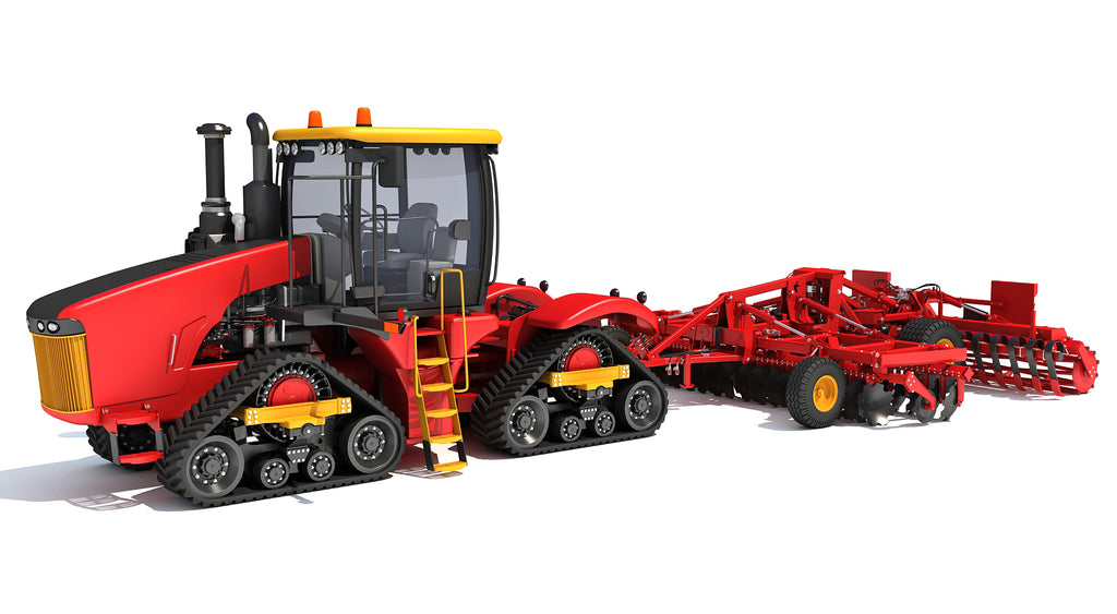 Tractor with Trailed Disc Harrow