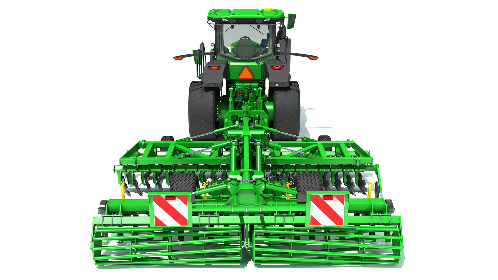 Tractor with Trailed Disc Harrow