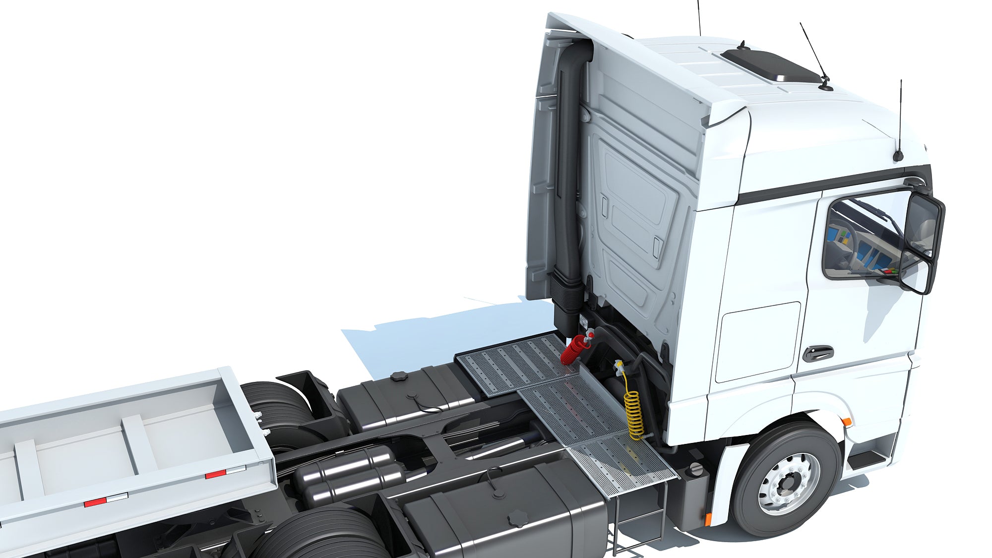 Semi Truck with Lowboy Trailer