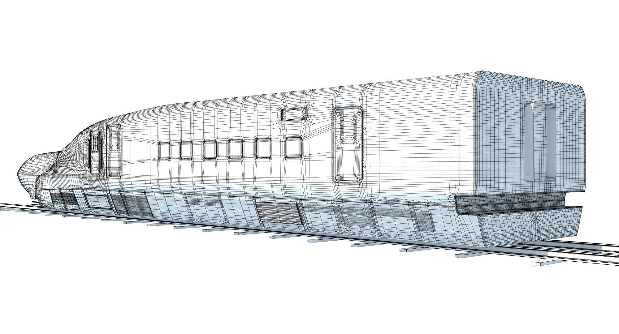 High Speed Train 3D Model