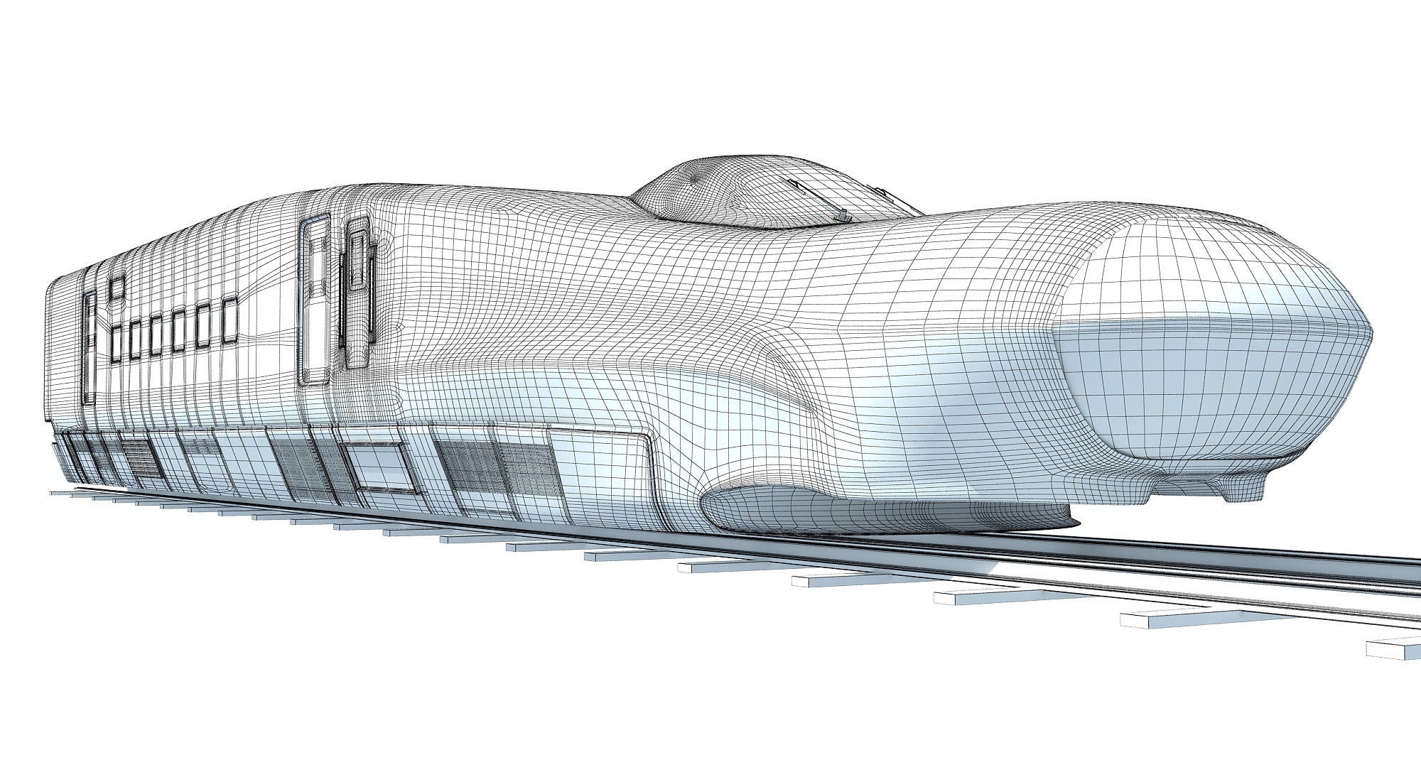 High Speed Train 3D Model