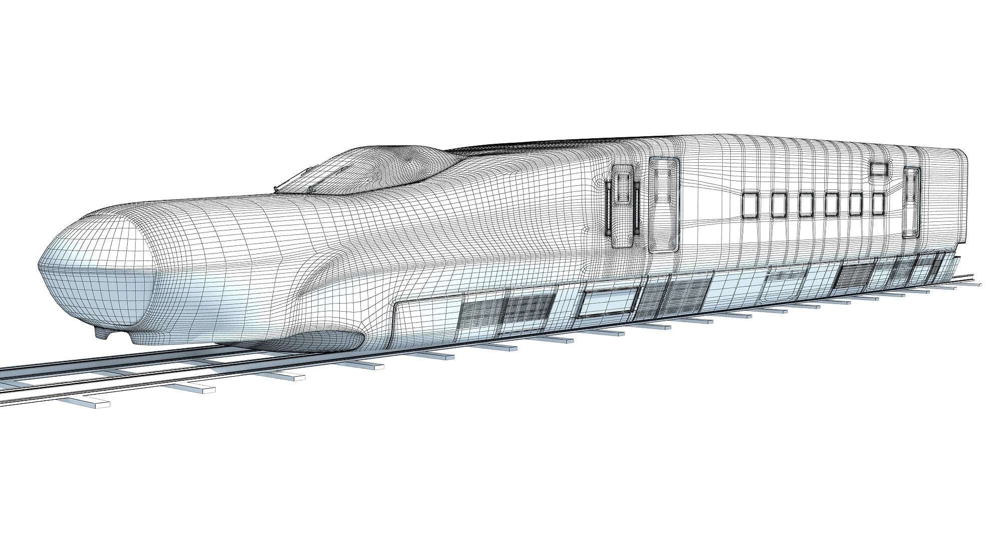 High Speed Train 3D Model