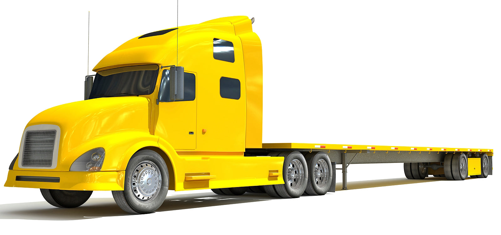 Flatbed Truck 3D Model