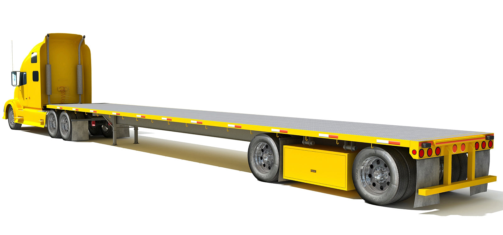 Flatbed Truck 3D Model