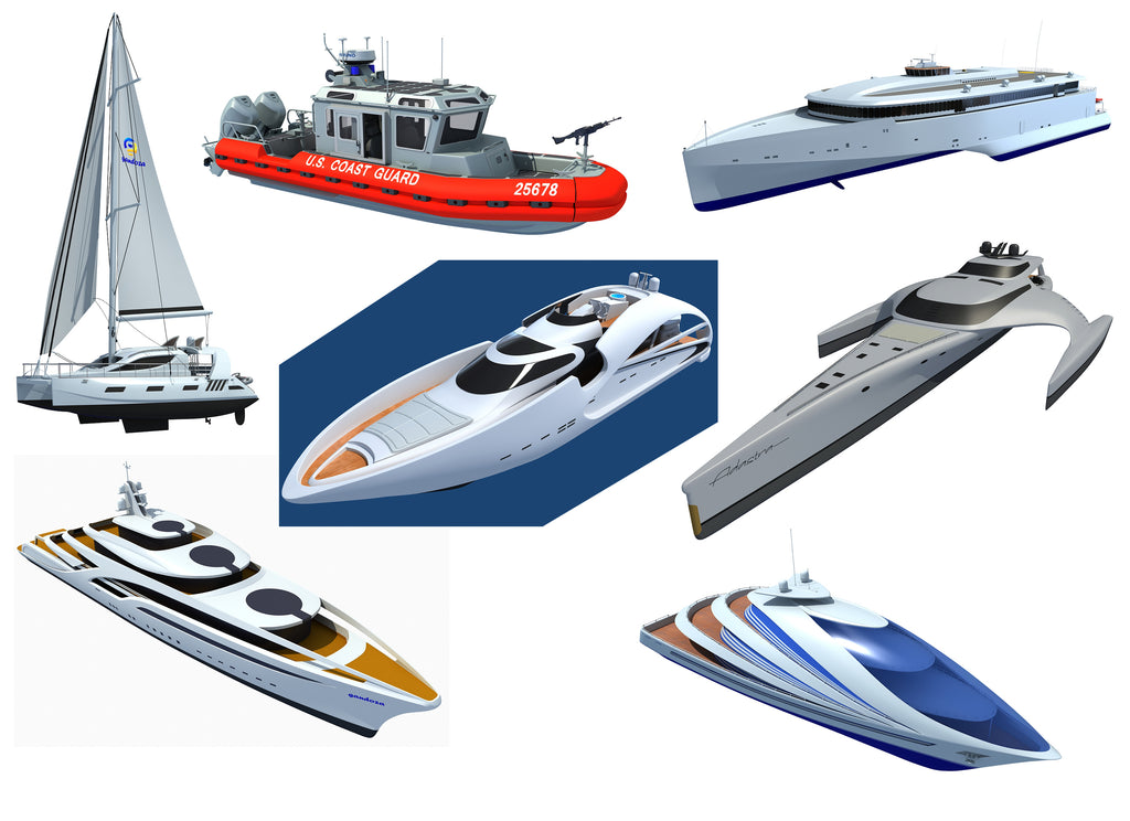Yachts and Boats 3D Models