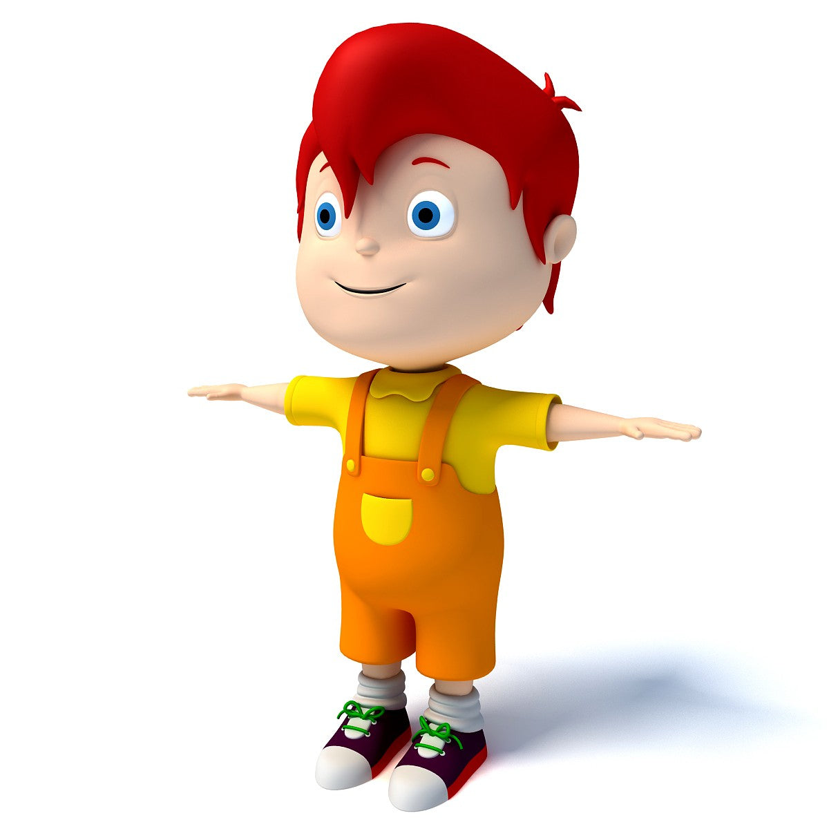 3D Cartoon Kid Character - Rigged