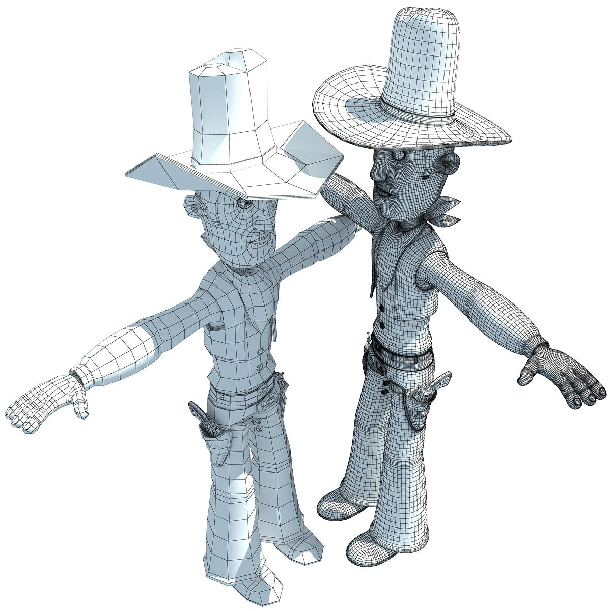 Cartoon Cowboy 3D Model