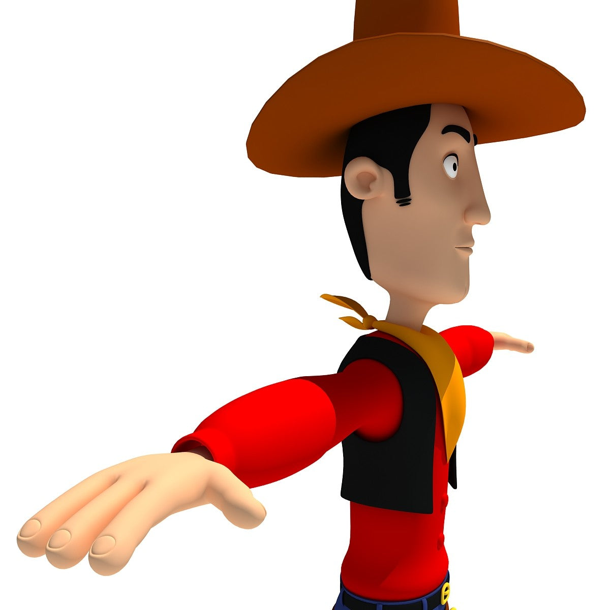 Cartoon Cowboy 3D Model