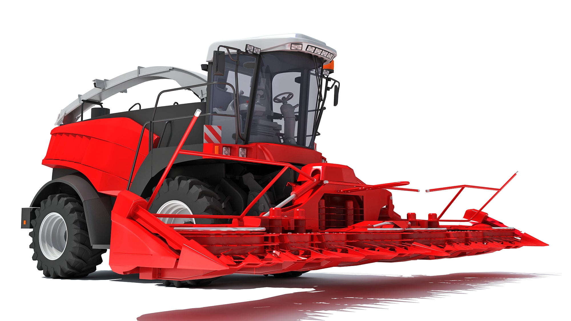 Red Combine Harvester