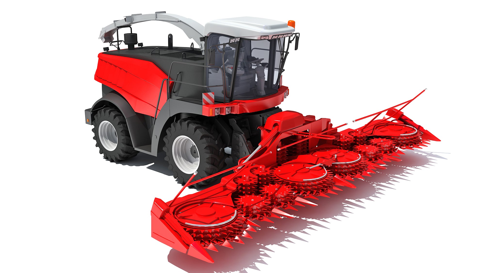 Red Combine Harvester