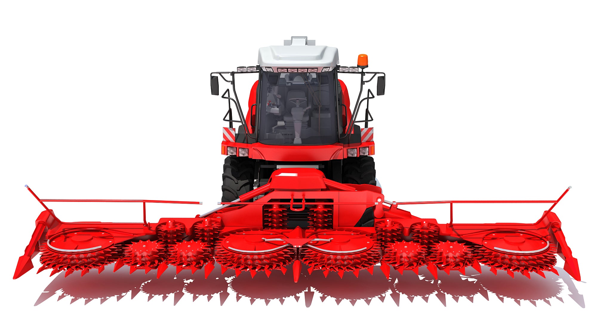 Red Combine Harvester