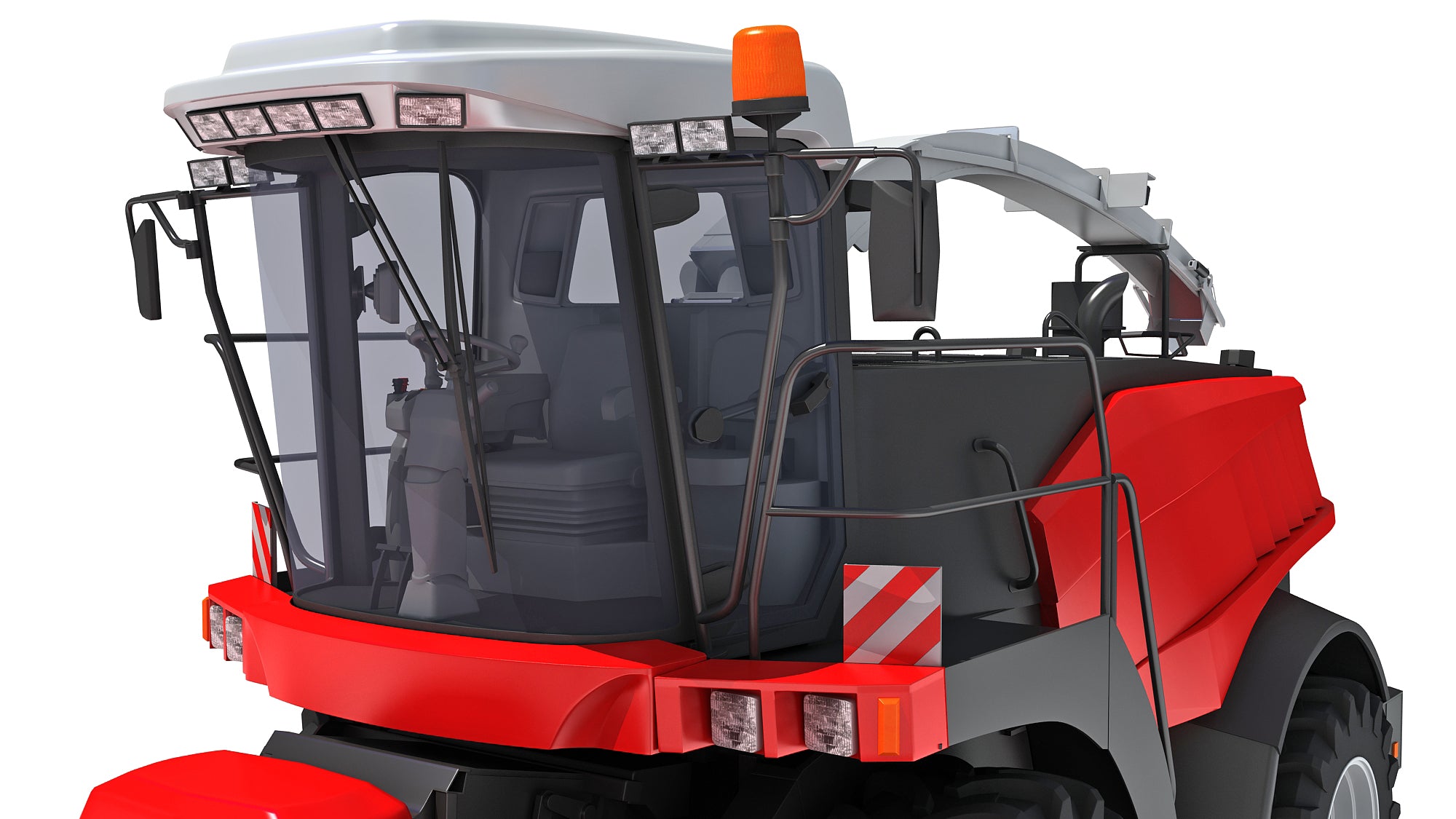 Red Combine Harvester