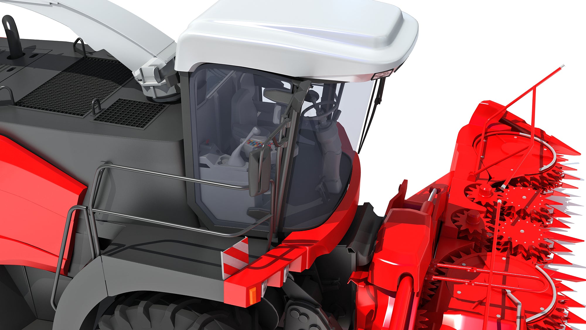Red Combine Harvester