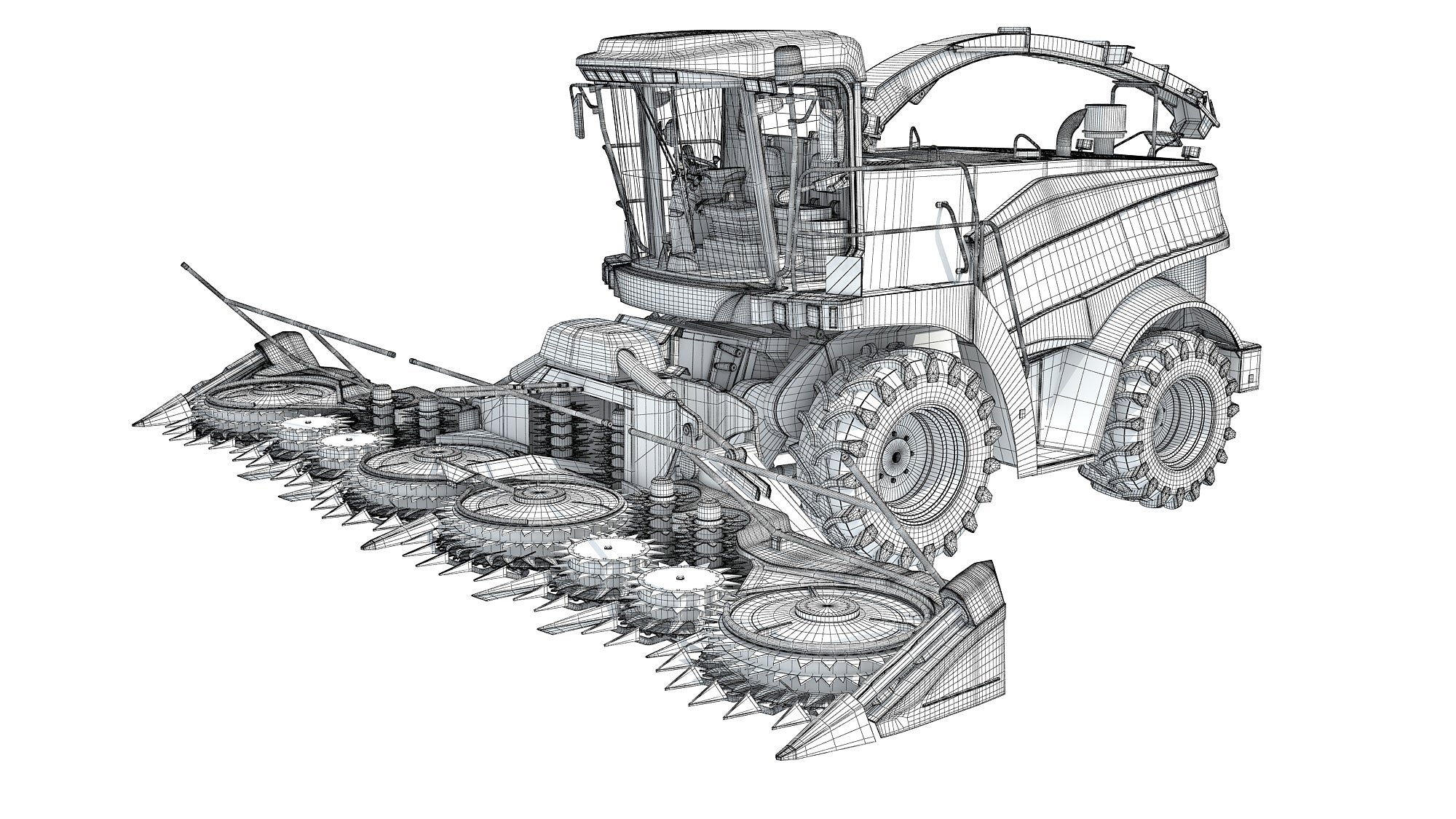 Red Combine Harvester