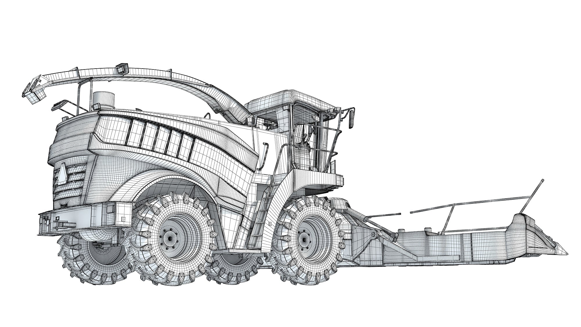 Red Combine Harvester