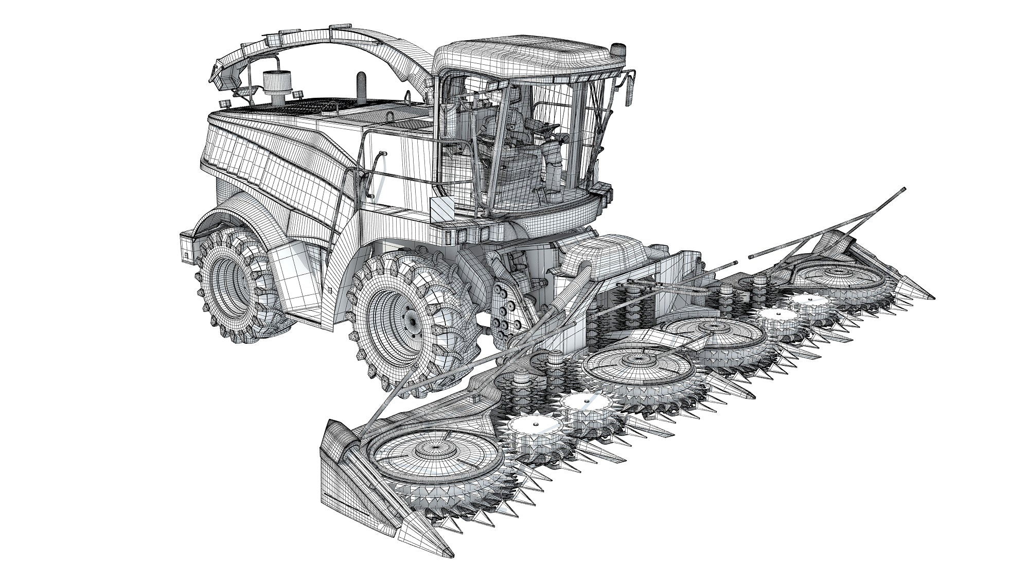 Red Combine Harvester