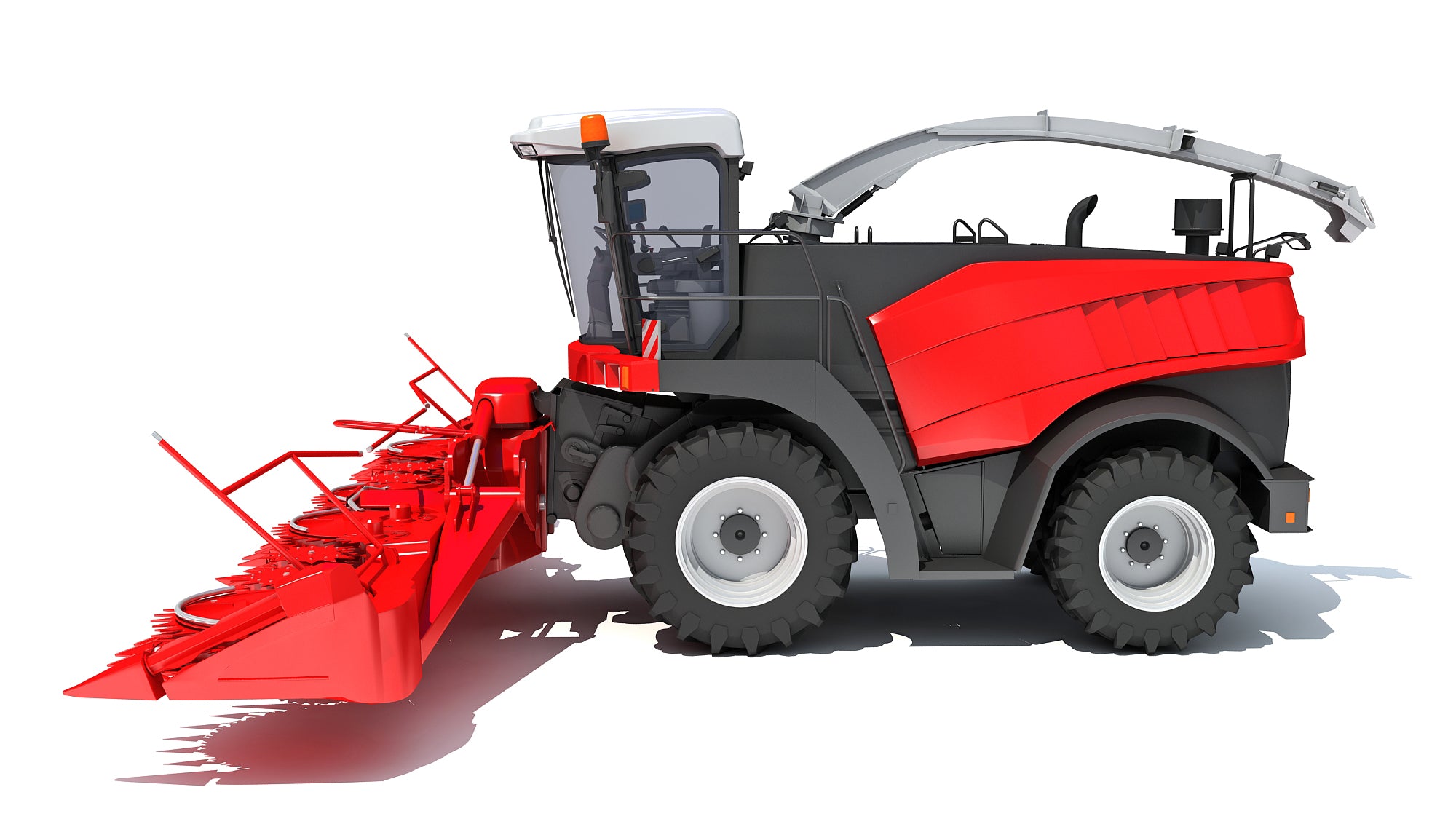 Red Combine Harvester