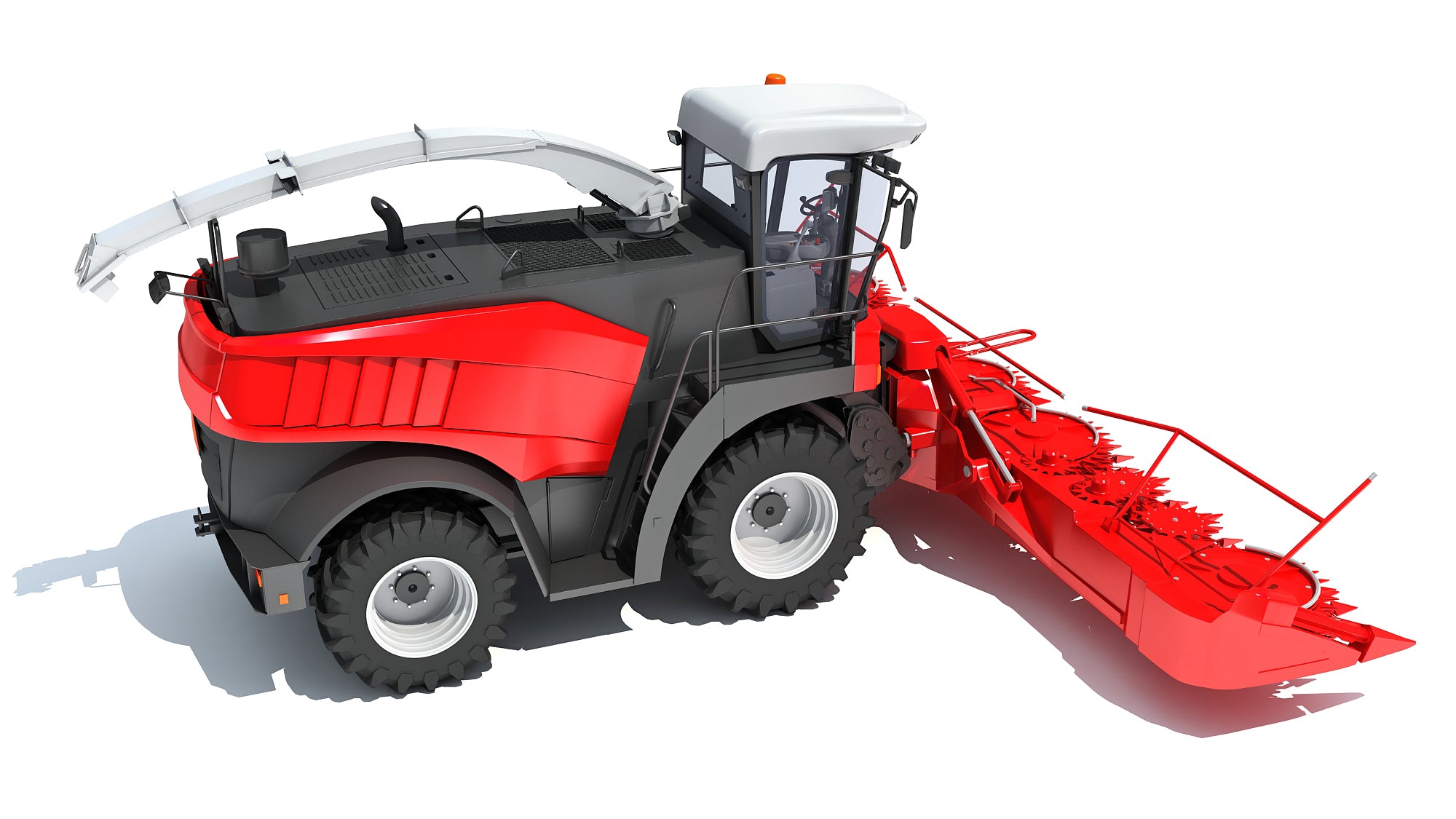 Red Combine Harvester