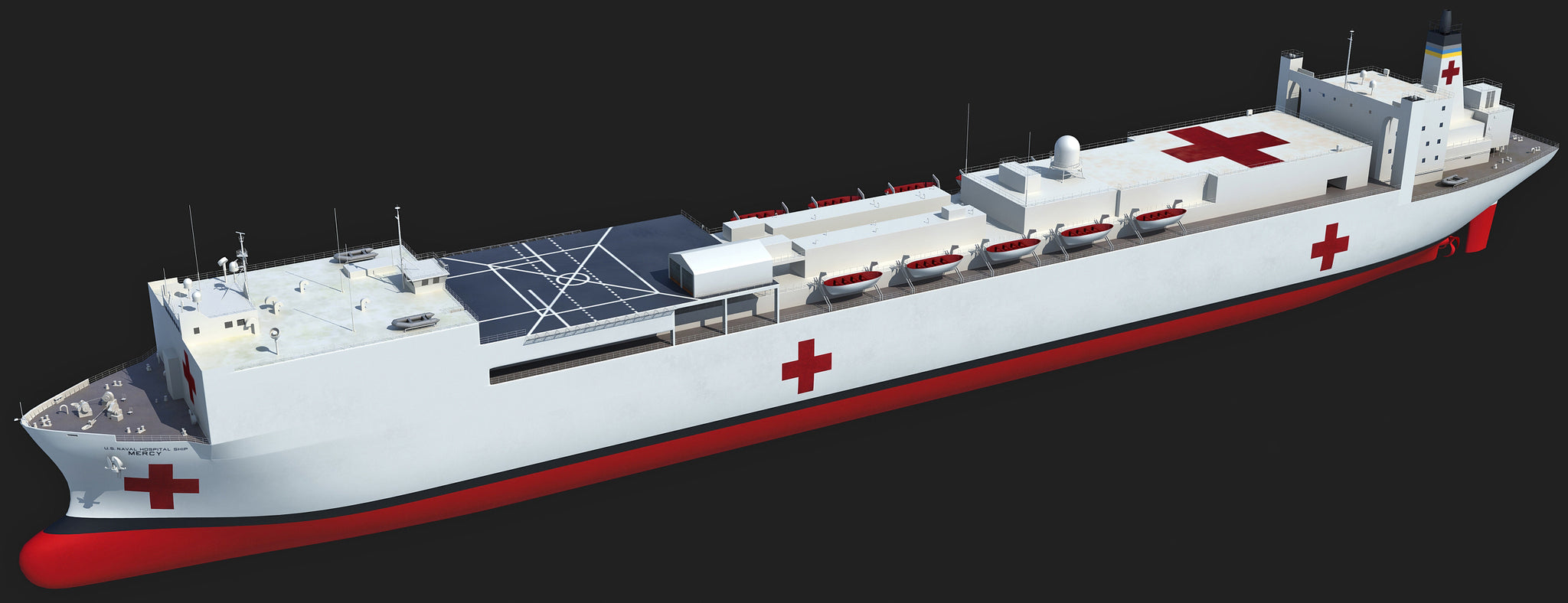 Hospital Ship Mercy 3D Model