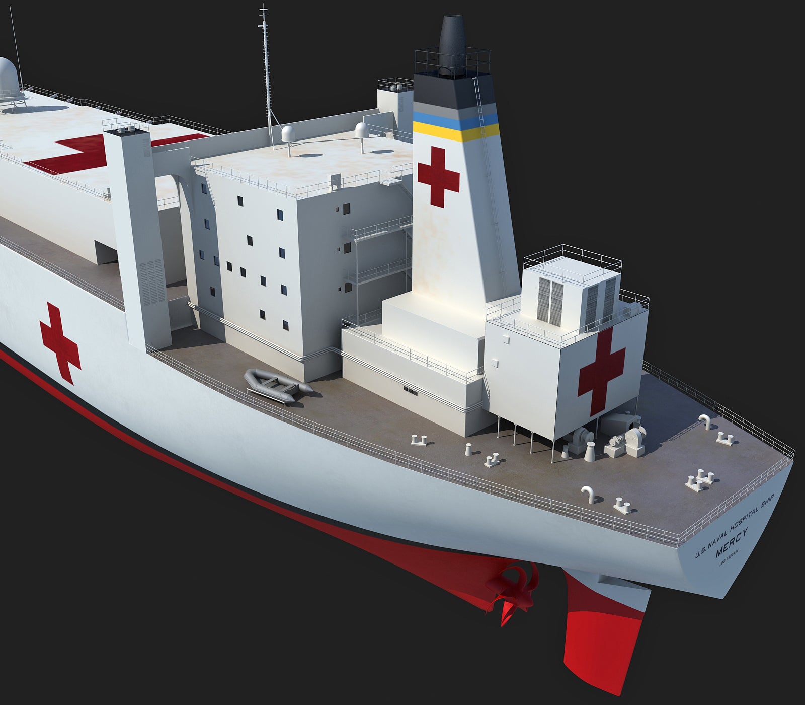 Hospital Ship Mercy 3D Model