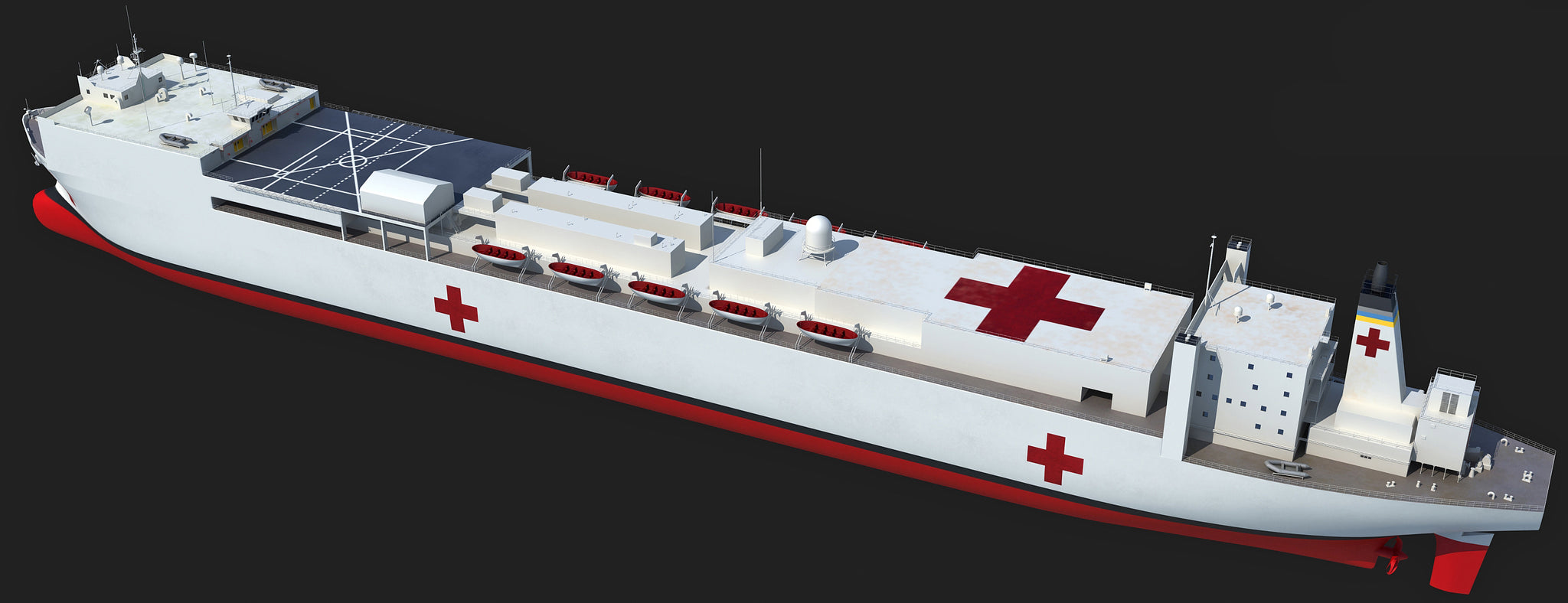 Hospital Ship Mercy 3D Model