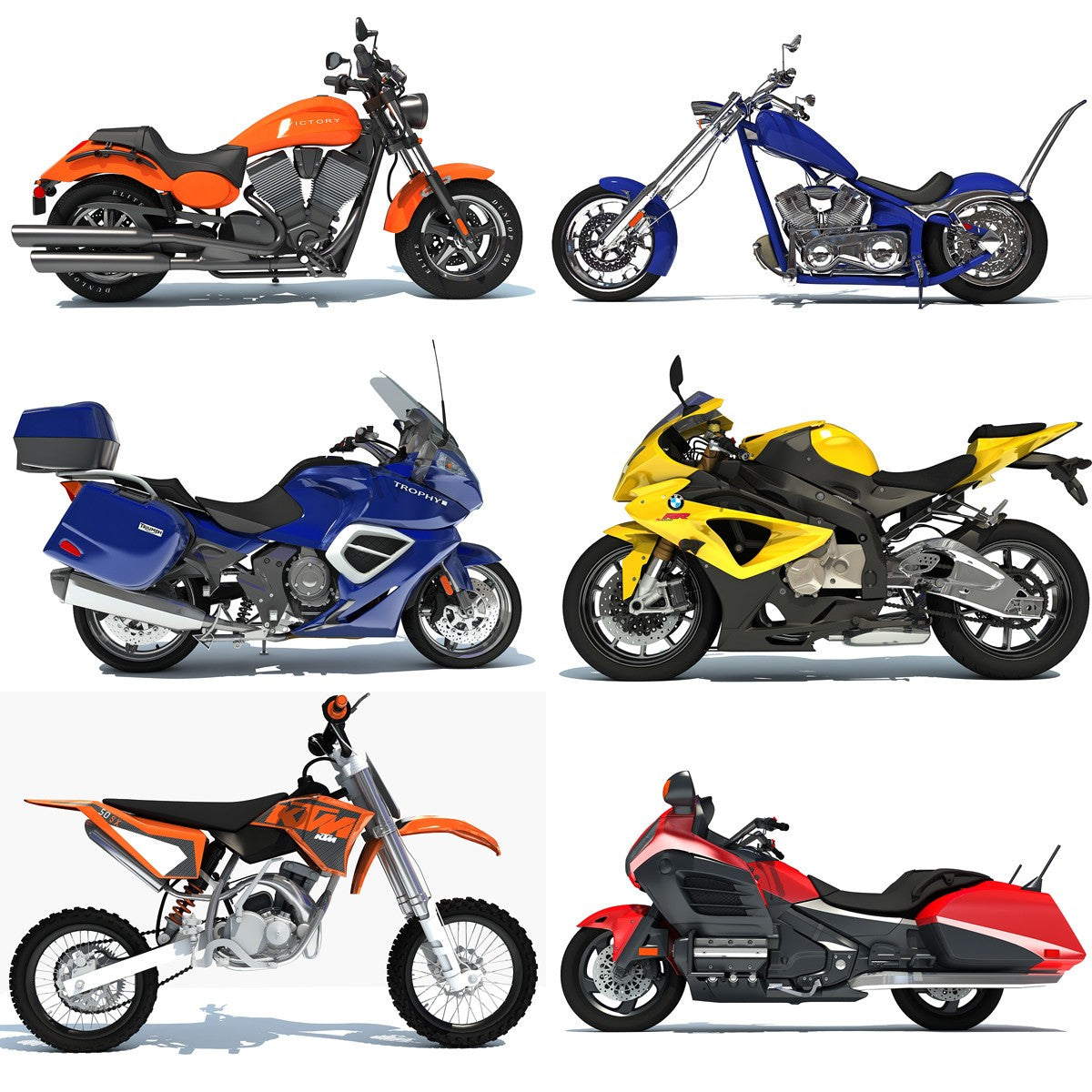 3D Motorcycles and Bikes Models