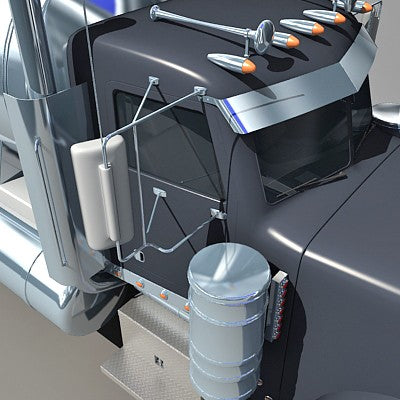 3D American Peterbilt Tanker Truck Model