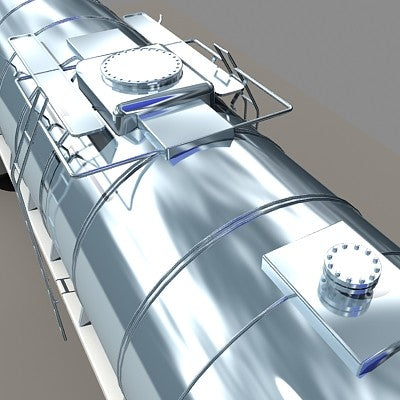 3D American Peterbilt Tanker Truck Model