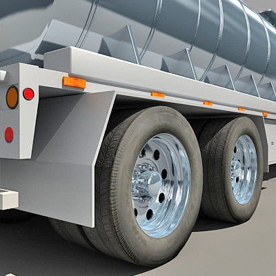 3D American Peterbilt Tanker Truck Model
