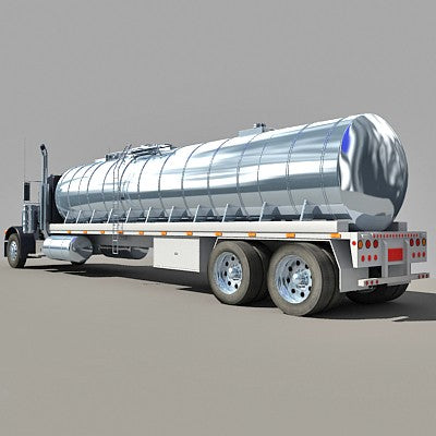 3D American Peterbilt Tanker Truck Model