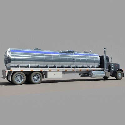 3D American Peterbilt Tanker Truck Model